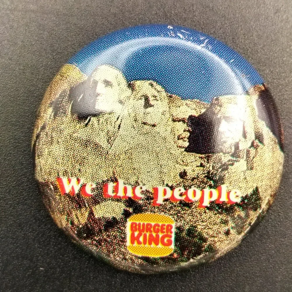 Burger King Mount Rushmore Pinback Button 